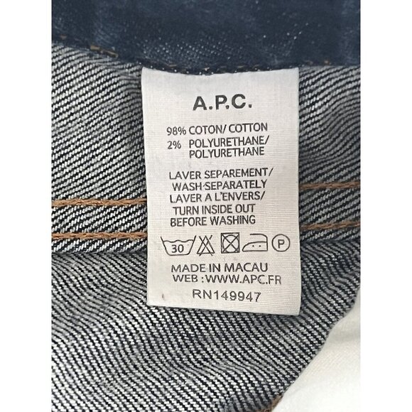 APC Sailor Mid Rise Jeans Women's Sz 28 Wide Leg Cropped - Picture 6 of 9